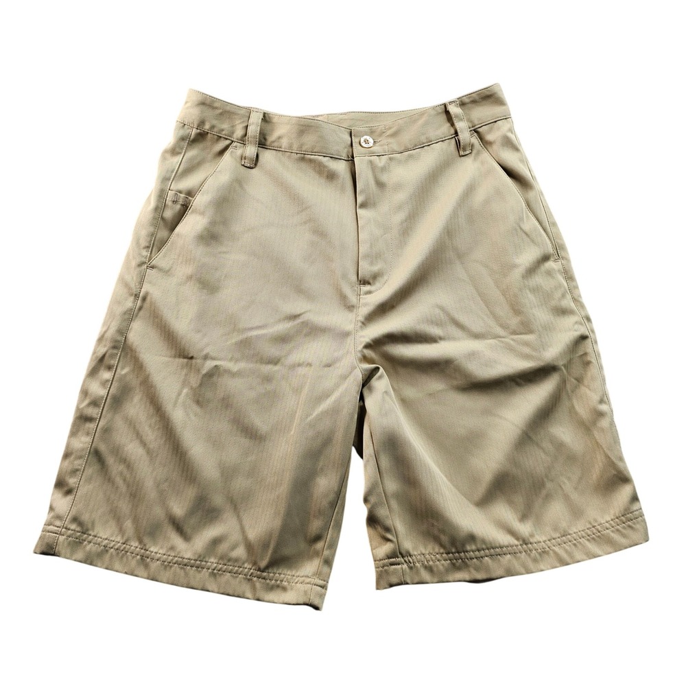 FILA Sport Chino Shorts Men's 30‎ Brown Self Stripe Performance Mid-Rise Outdoor